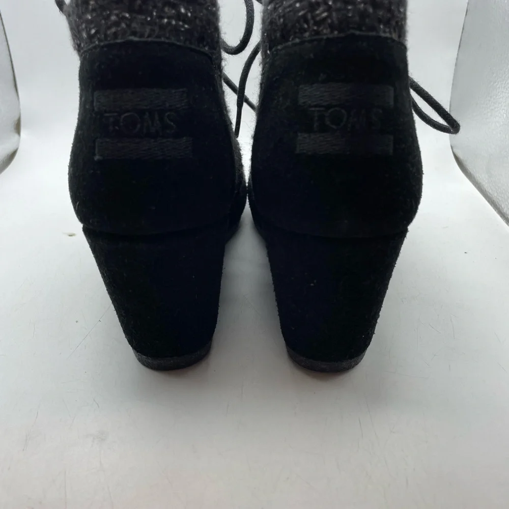 Toms Desert Black Women's Wedge Shoes size 5.5